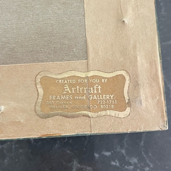 Vintage 1973 Crewel Work Flower Art - Picture 2 of 3